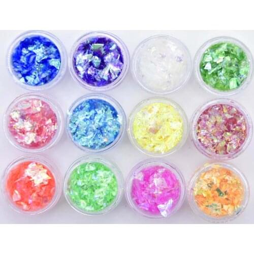 Holographic Glitter Flakes 12 Colors Iridescent Glitter Flakes, Laser Cut Glitter, Silicone Mold Filler, Irregular Glitter,lk889