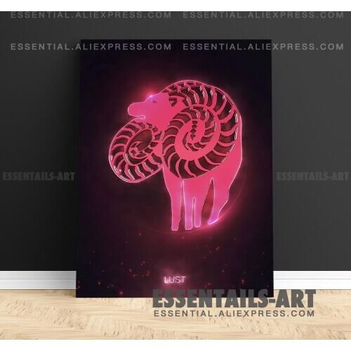 Gowther Nanatsu No Taizai Lust Emblem Poster Canvas Wall Art Painting Decor Pictures Bedroom Study Room Home Decoration Prints