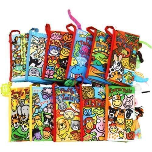 English Language Soft Fabric Cloth Book 0~12 Months Animal Style Baby Toys Hot Early Development Books Learning&Education Toy