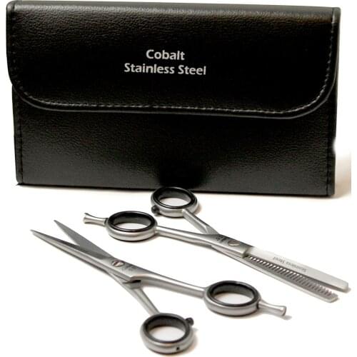 COBALT TEK EFİLE AND 5,5 INCH DUAL BARBER HAIR CUTTING SCISSORS SET PROFESSIONAL HAIRDRESSING BARBER