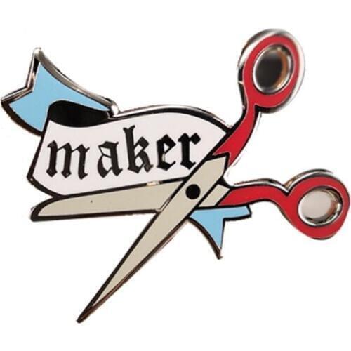 Maker crafty artist scissor cutting pin badges brooch wear for your clothes jewelry handbags