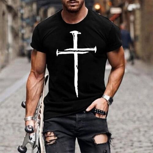 Crusader Sword Unique High Quality Print Short Sleeve O-neck T Shirts For Man Plus Size Oversized Tees