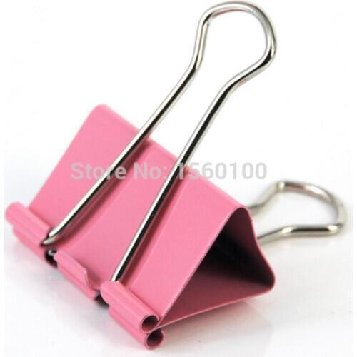Free Shipping (40pcs/set)19mm metal binder clips colorful paper clips ticket clip office supplies fashion Stationery