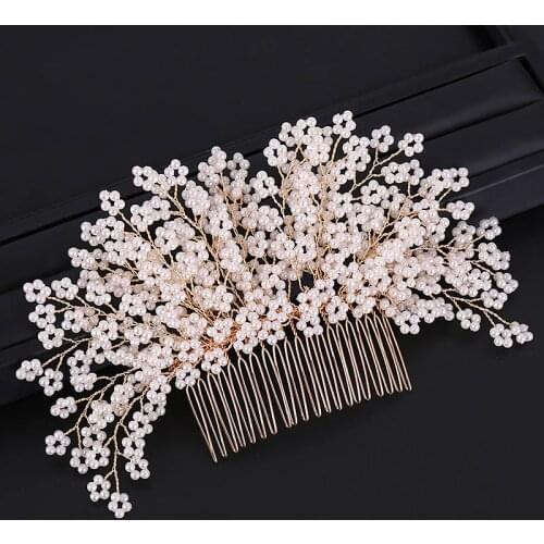 Mini Pearls Bridal Hair Combs Hairpins and Clips for Bride Wedding Hairstyling Jewelry Tools Women Girls Headbands Headpieces