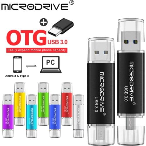 Multifunction metal OTG 3 IN 1 Type-C usb flash drive 16GB pen drive pendrive 32GB 64GB usb flash drive OTG cle USB 3.0 stick