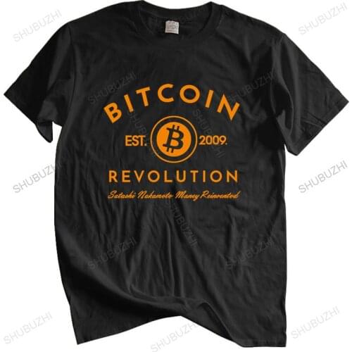 Men o-neck tshirt fashion brand t-shirt black new BITCOIN REVOLUTION SHIRT - BITCOIN CRYPTO SHIRT - CRYPTO CURRENCY T-SHIRT
