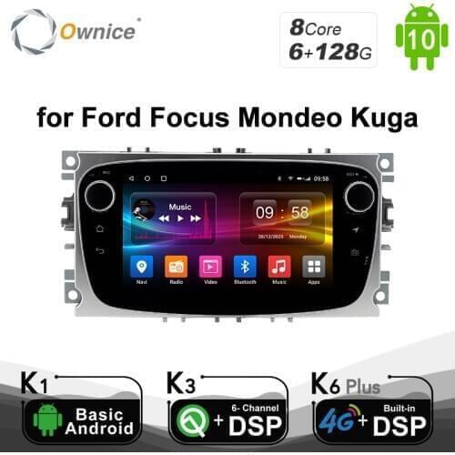 6G 128G Ownice Android 10.0 Car DVD Player 2 Din radio GPS Navi for Ford Focus Mondeo Kuga C-MAX S-MAX Galaxy Audio Stereo Unit