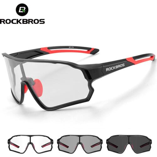 ROCKBROS Photochromic Cycling Glasses Bike Sunglasses Bicycle Glass UV400 Sports Sunglasses for Men Women Hiking Fishing Glasses
