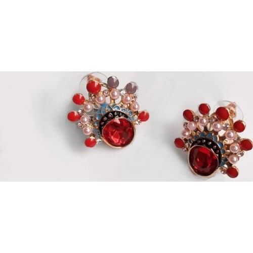 Retro earrings diamond earrings fashion Cute Handmade Earrings Womens ear clips Jewelry