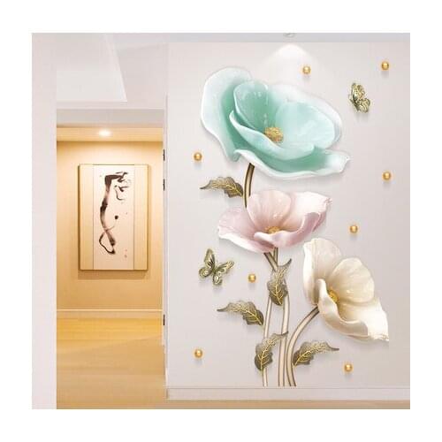 Three-dimensional Wall Stickers Living Room Background Wall Bedroom Porch Wall Decoration Stickers Wall Self-adhesive Wallpaper