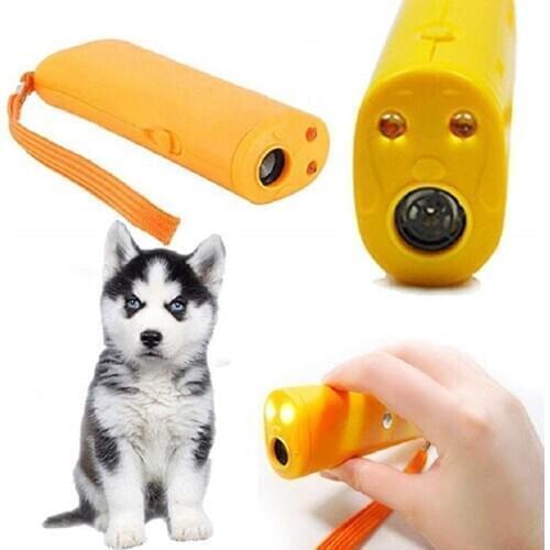 Strengthen Pet Dog Training Equipment Ultrasound Repeller 3 in 1 Control Trainer Device Anti Barking Stop Bark Deterrents