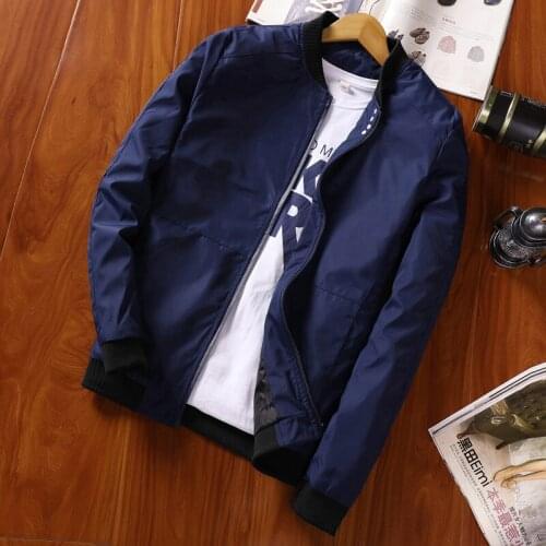 Windbreaker Zipper Jacket Coat Male Fashion Men Bomber Jacket Casual Thin Slim Baseball Jackets Men Streetwear Hip Hop