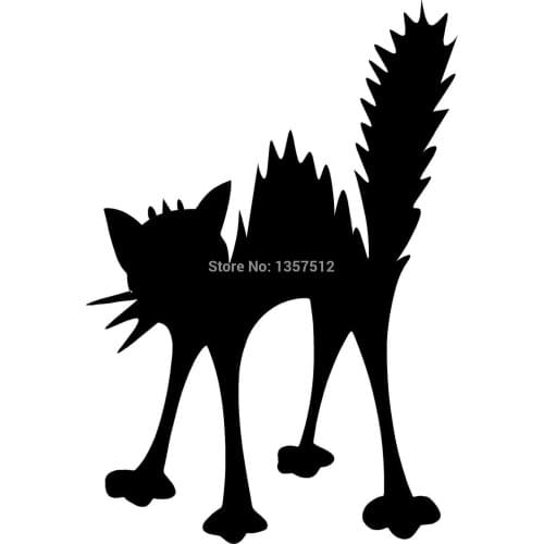 HotMeiNi Shocked Electric Cat Car Sticker For Truck Window Bumper Auto SUV Door Kayak Vinyl Decal 8 Colors