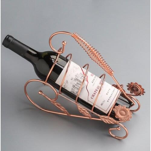 Wine Rack Bottle Holder Single Bottle Holder Stand Rack Metal Furnishing Craft for Wine Storage TS1 Restoring ancient ways