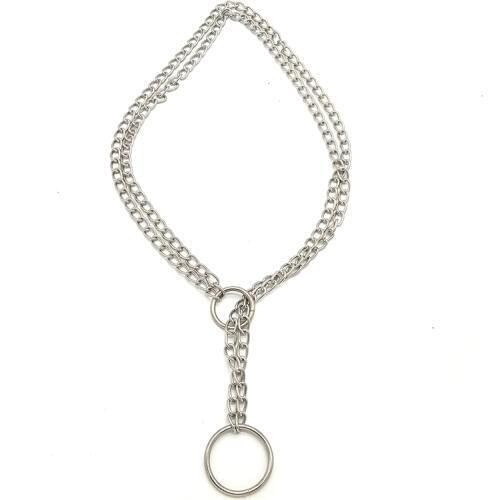 Women Bdsm Bondage Necklaces Double Chain Necklace Gothic Halskette Cool Collares Rapper Choker Punk Kolye Handmade Jewelry