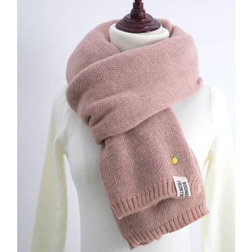Winter Scarf Women 2017 Pineapple Scarf Female Winter Thick Long Double-sided Pure Color Knit Scarf Warm Collar