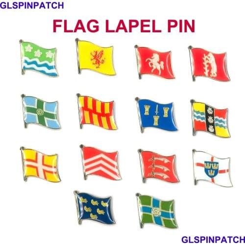 United Kingdom County Flag Badge Flag Brooch National Flag Lapel Pin International Travel Pins