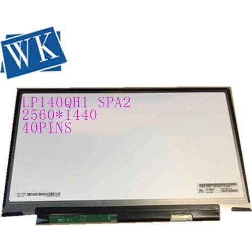 14.0"Slim laptop led screen For Lenovo X1 Carbon LP140QH1 SPA2 2560*1440 led screen without hole 40pins