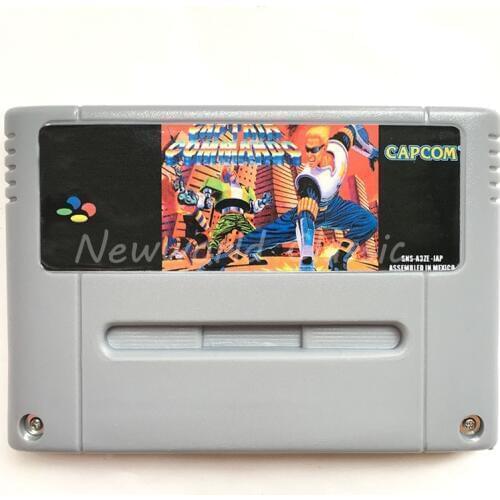 Captain Commando for 16 Bit Video Game Cartridge Compilation Card for EUR/PAL Version Game Console