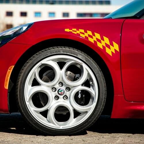 2PCS Car Wheel Eyebrow Stickers For Alfa Romeo Giulietta MITO 4C 159 147 156 GT Giulia Stelvio Sportiva Auto Tuning Accessories