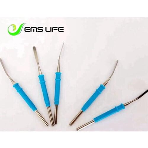 2018 wholesale electrosurgical ESU pencil cautery pencil electrode curved blade electrode 2.36*70mm
