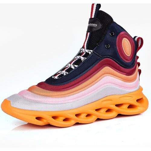 2019 Trend rainbow color Popular Fashion Casual Shoes for Men Sneakers Man Lace-up BreathableTrainer Male Tenis Feminino