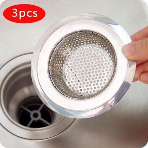 3 Pcs Stainless Steel Sink Filters, Kitchen Tools, Creative Gadgets, Water, Anti-blocking Room, Drainage Outlet, Anti-plugging