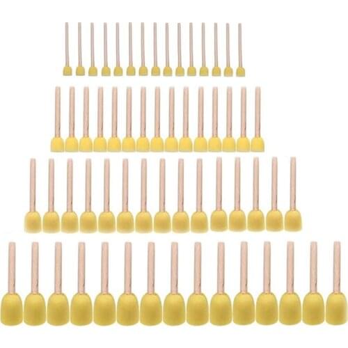 60 Pieces of Round Paint Foam Sponge Brush Set Painting Tools, Brush Set, Suitable for Children Handicrafts