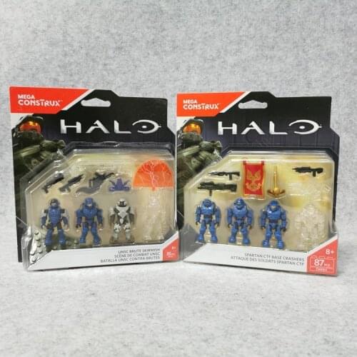 87-115Pcs Mega Bloks Halo Construx Halo Spartan Ctf Base Crashers Model Collectors Edition Gifts for Adults and Children