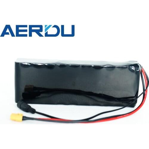 AERDU 10S2P 250Watt 36v 37v 5ah 2500mah 18650 lithium-ion battery pack electric bicycle scooter 15A BMS board Protection +xt60