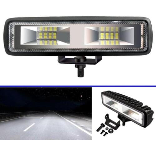 Car Light Auto Off Road Work LED Bar 48W 16LED 3030 1600LM 6000K IP67 Waterproof Car Spot Beam Fog Driving Lamp