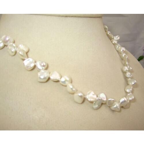 Free Shipping Chokers Necklaces Freshwater Pearl Necklaces Irregular Shape 6-7MM
