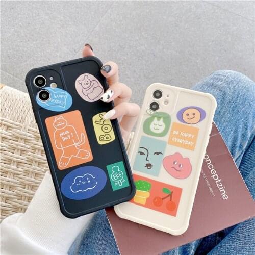 Retro Abstract line art profile girls cat Phone Case For iPhone 11 Pro Max X XR XS Max 7 8 Plus 7Plus case Cute Silicone cover