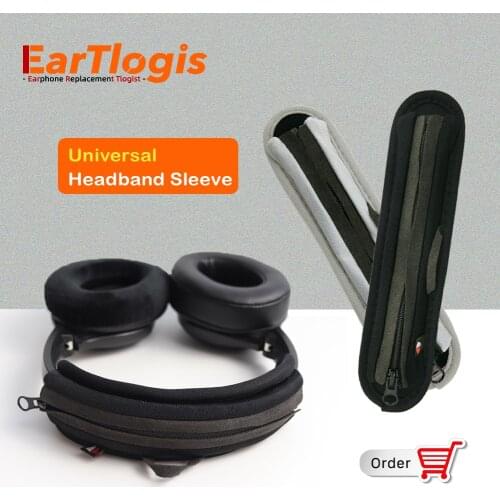 EarTlogis Universal Headset Headband Ear pads Head beam Cover Zipper Cushion Replacement Protection Pad Protective Bumper Sleeve