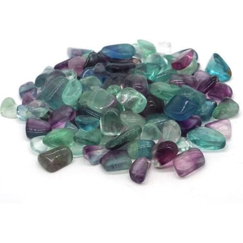 1/2 Lb Tumbled Stone Natural Gemstone Colorful Fluorite Stones Polished Minerals Decor