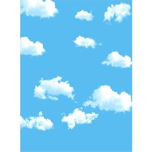 3X5ft Blue Sky White Cloud Photography Backdrop Screen Background Studio Props