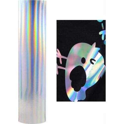 Hologram Heat transfer vinyl Iron On transfer holographic vinyls HTV for clothes heat press film roll easy cut and weed washable