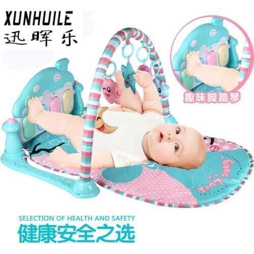 Newborn 0-12 Months Baby Toys Multi-function Foot Piano Fitness Rack With Music Play Mats Game Blanket Baby Early Education Toy