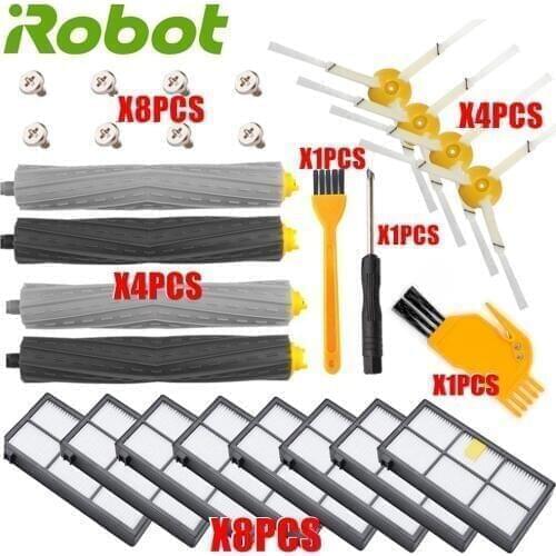 Replenishement Kit for iRobot Roomba 805 860 870 871 880 890 960 980 Vacuum Accessories, Parts Extractors Filters Side Brushes