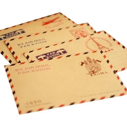 10pcs/lot Mini Kraft Envelop Retro Business Envelopes Letters Papers Greeting Wishes Postcard Vintage Famous Scenic Spots