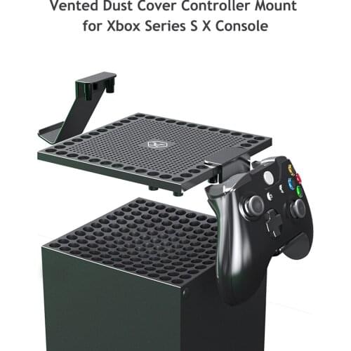 Controller Mount for Xbox Series S X Console Dust Cover With Headset Controller Mount Rack Holder For Xbox Series S Gamepad