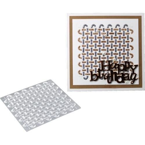 Square Frame Chain Background Metal Cutting Dies for DIY Scrapbooking Craft Card Embossing Die Cut New Template