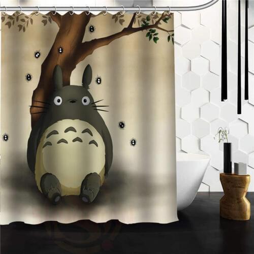 Hot Sale Custom Cute Totoro Fashion Home Living Waterproof Bathroom Decor Shower Curtain Drop Shipping 1pc custom