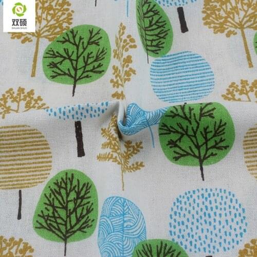 Tree design Linen Fabric Qualities linen Cloth For Curtains, Sofa, Bags, Tablecloths Cover 150*50CM/PCS