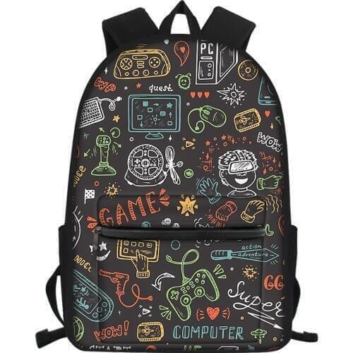Fashion Casual School Backpack Cute Cartoon Bookbags Travel Camp Unisex Shoulders Bags