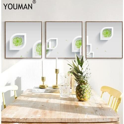 Plant Wallpaper Leaves Minimalist Art Canvas Poster Painting Nature Wall Picture Wallpapers Modern Home Office Room Decoration