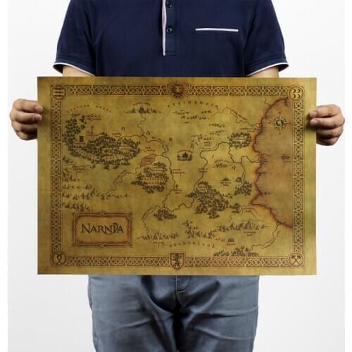 New Treasure Map Kraft Paper Poster Bar Decor Cafe Posters Retro Vintage Poster Ornament Wall Stickers Decor Painting