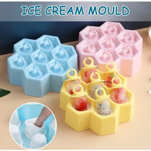 Newest Handmade DIY Silicone Ice Cream Mini Mold Making Ice Box Maker Mould Popsicle Molds Lolly Tool Kitchen Accessories