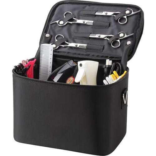 Barber Hair Styling Storage Case Large Space Comb Scissors Hairdressing Bag with Strip Hairdressing Tool Bag