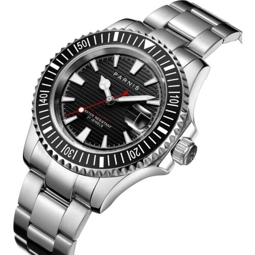 Parnis Automatic Mechanical Watches Men 21 Jewel Miyota 8215 Waterproof 5bar Sapphire Crystal Mens Watch Relogio Masculino